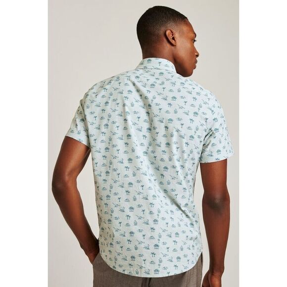 Bonobos Riviera Short Sleeve Men's Shirt Print Collared Athletic Fit XXL 275152 - Picture 3 of 9